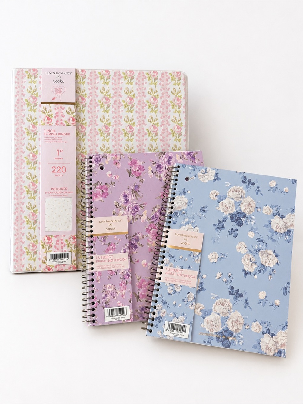 LoveShackFancy Notebooks and Pink Binder Set
